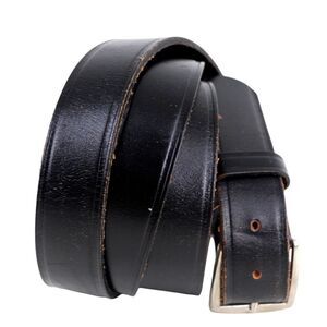Dickies SADDLE BLACK GENUINE LEATHER 1 1/4"Wd CASUAL DRESS BELT Sz 48/120 (D78